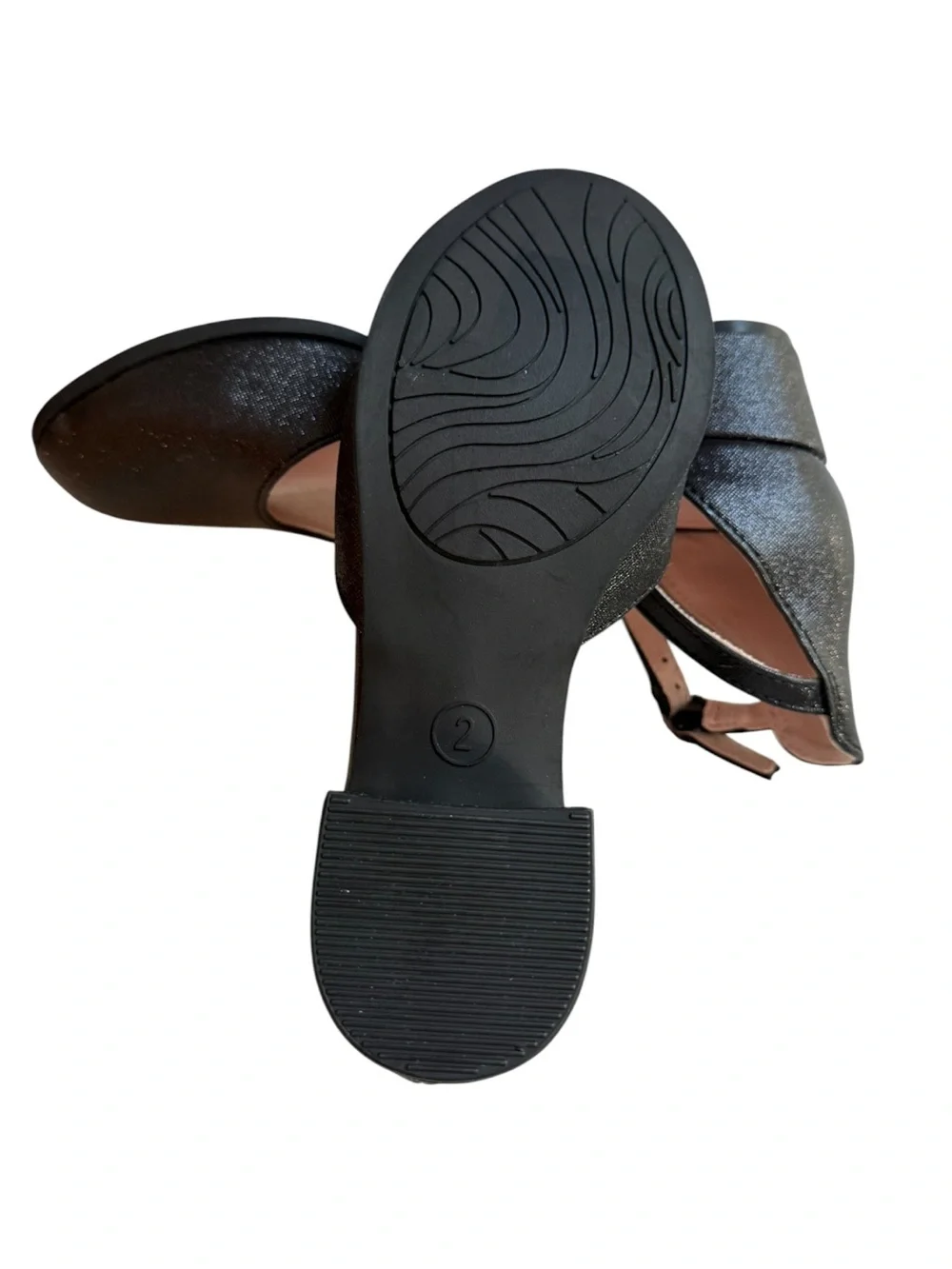 Cat & Jack Hazel Black Girls' Ankle-Strap Mary Jane Dress Shoes NWT Size 2